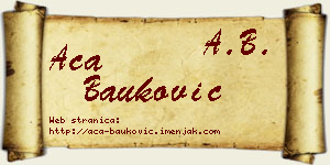 Aca Bauković vizit kartica